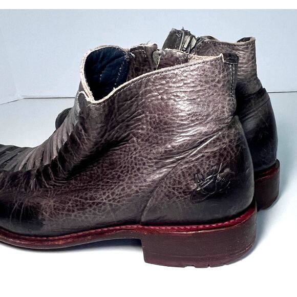 John Fluevog Babbette Ankle Boot with Faux Laces Size 7 - Picture 7 of 8